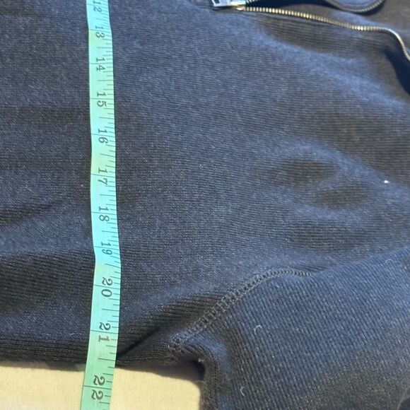 BANANA REPUBLIC Men's LARGE Gray 1/4 zipper Sweater business casual - Picture 7 of 8